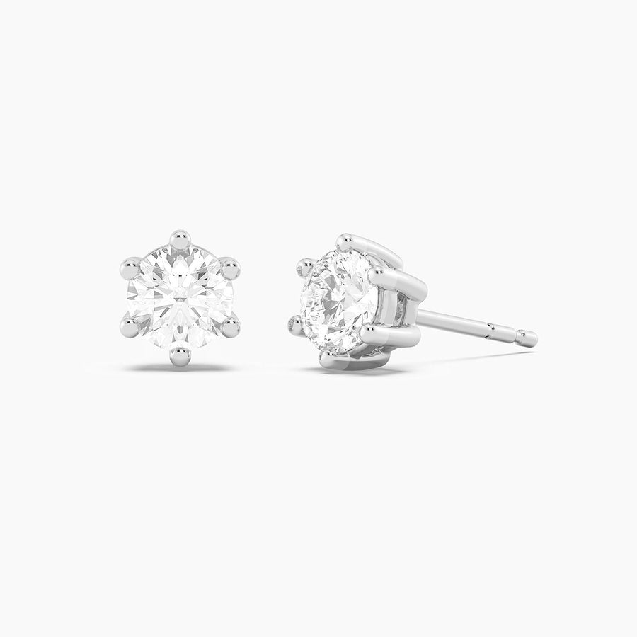 Lab-Grown 1.00 Ct Six Prong Stud Earrings