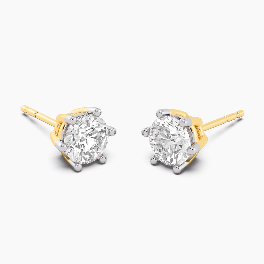Lab-Grown 1.50 Ct Six Prong Stud Earrings