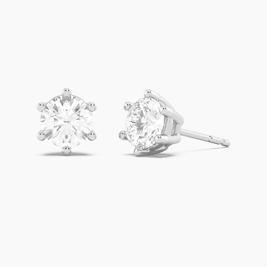 Lab-Grown 1.50 Ct Six Prong Stud Earrings
