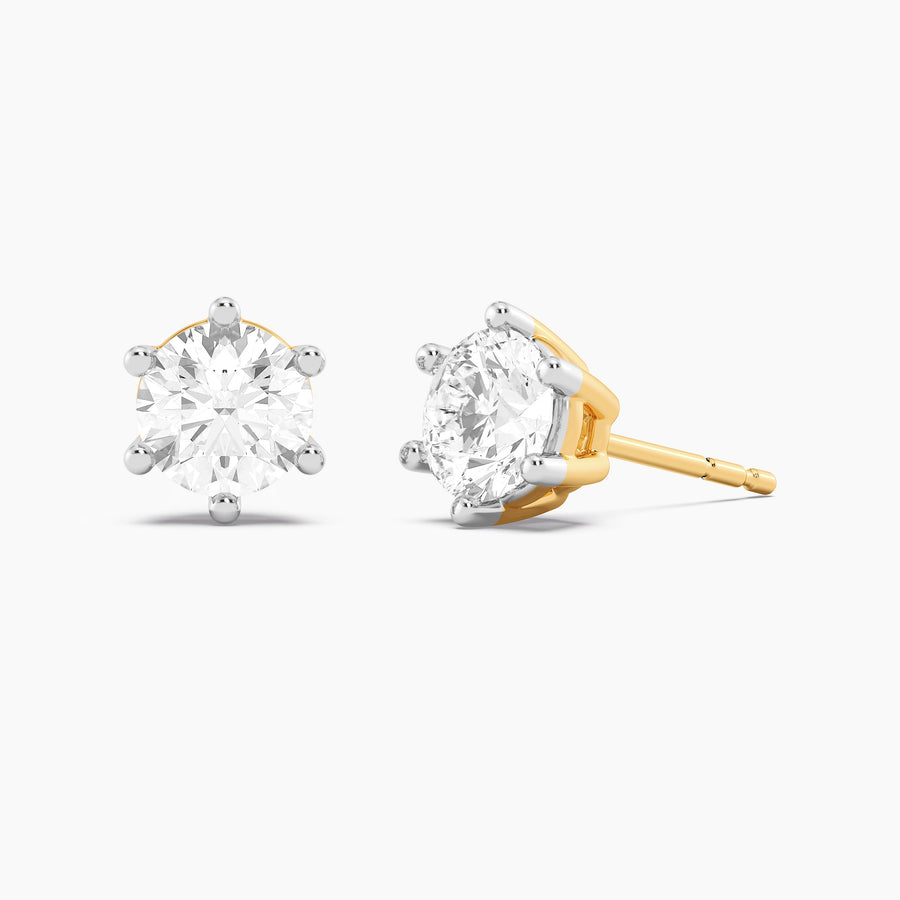 Lab-Grown 1.50 Ct Six Prong Stud Earrings