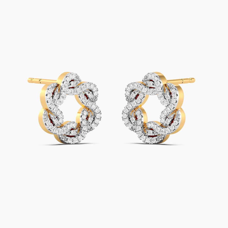 Lab-Grown Family Knot Stud Earrings