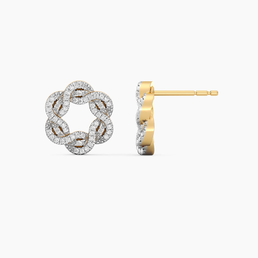 Lab-Grown Family Knot Stud Earrings