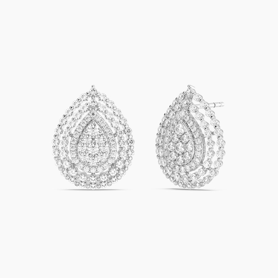 Lab-Grown Pear Stud Earrings