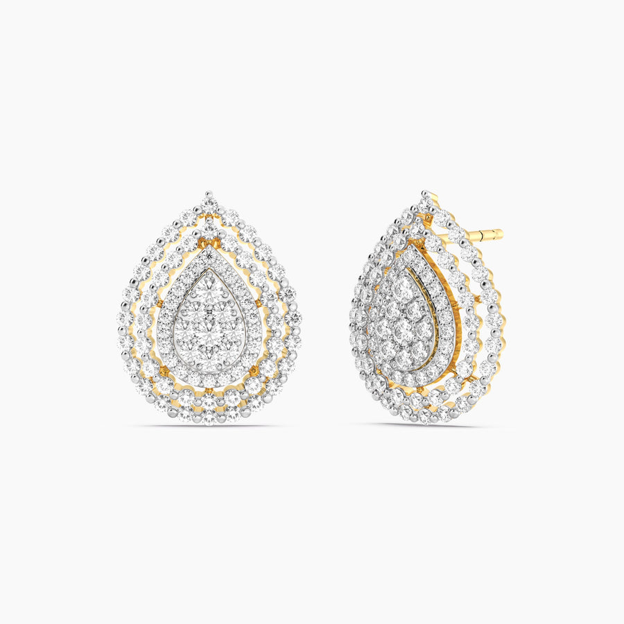 Lab-Grown Pear Stud Earrings