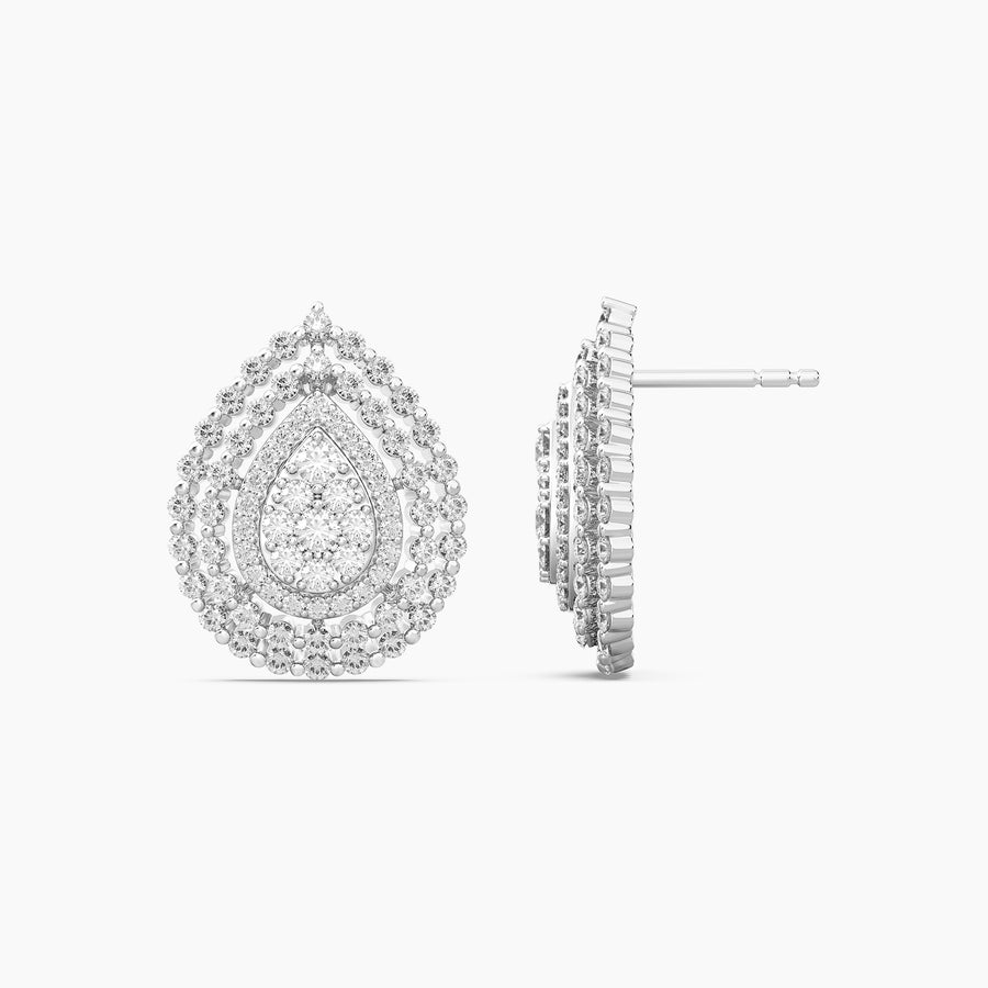 Lab-Grown Pear Stud Earrings