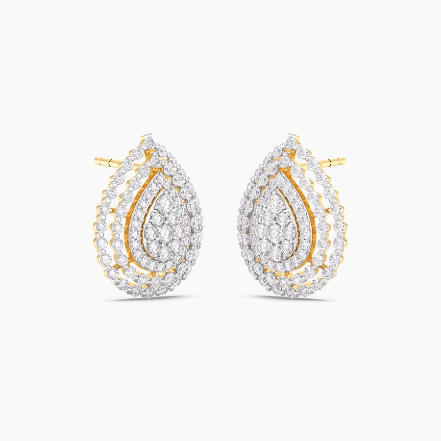 Lab-Grown Pear Stud Earrings
