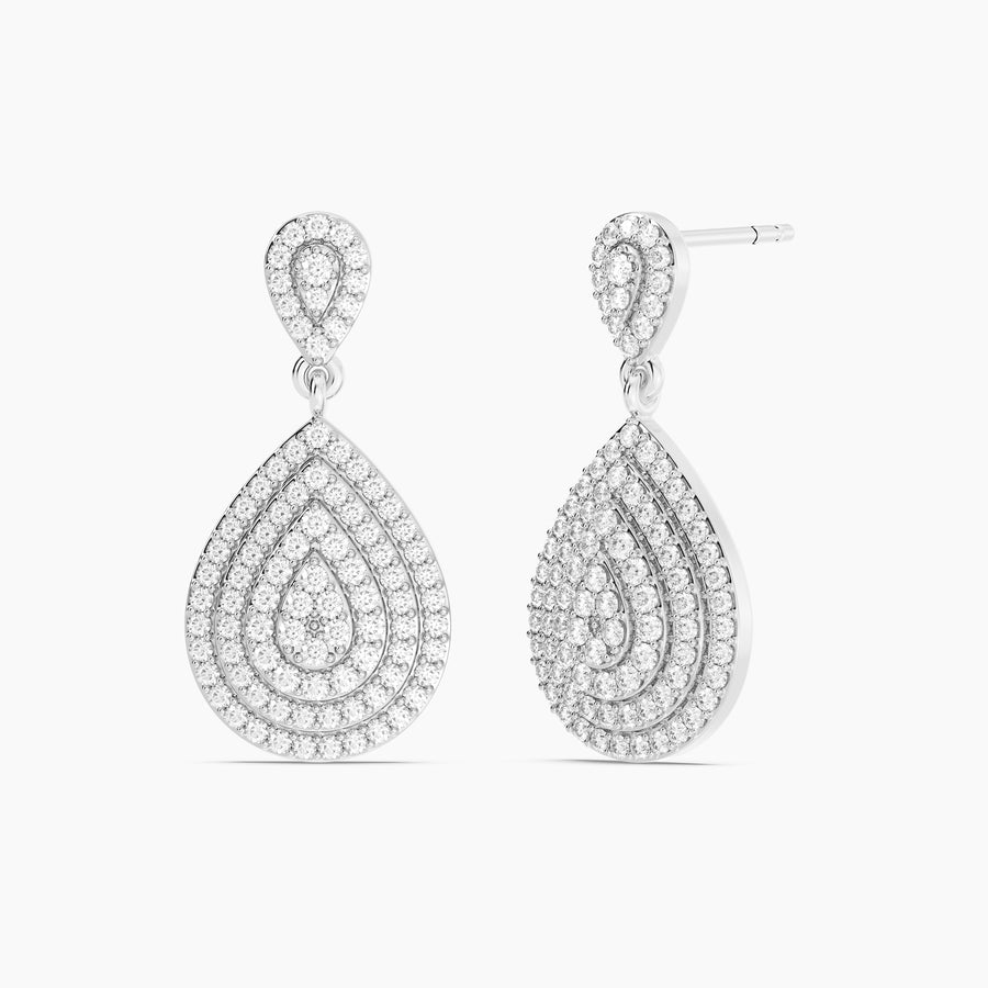 Lab-Grown Classic Pear-Shaped Drop Earrings