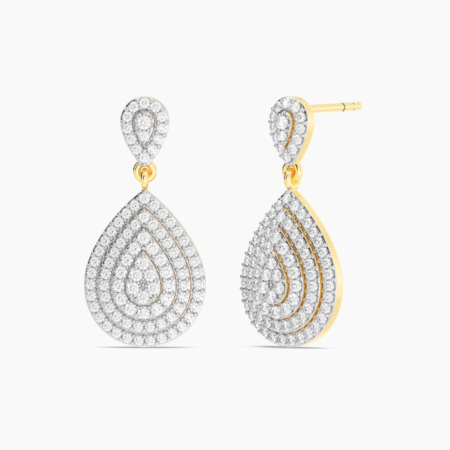 Lab-Grown Classic Pear-Shaped Drop Earrings
