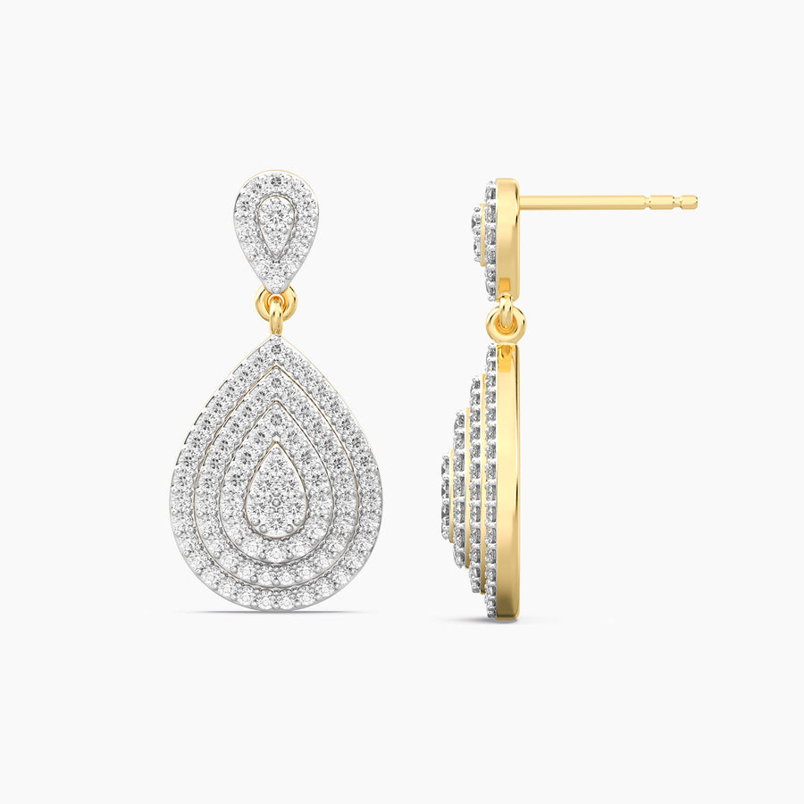 Lab-Grown Classic Pear-Shaped Drop Earrings