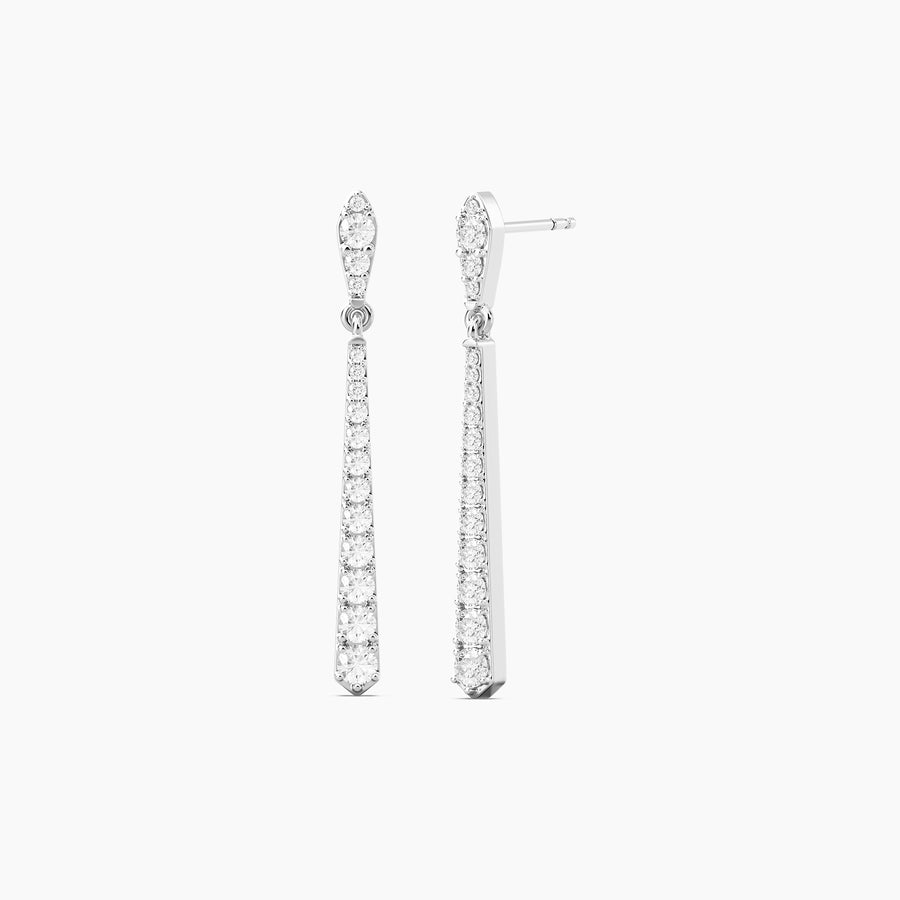 Lab-Grown Classic Diamond Bar Drop Earrings