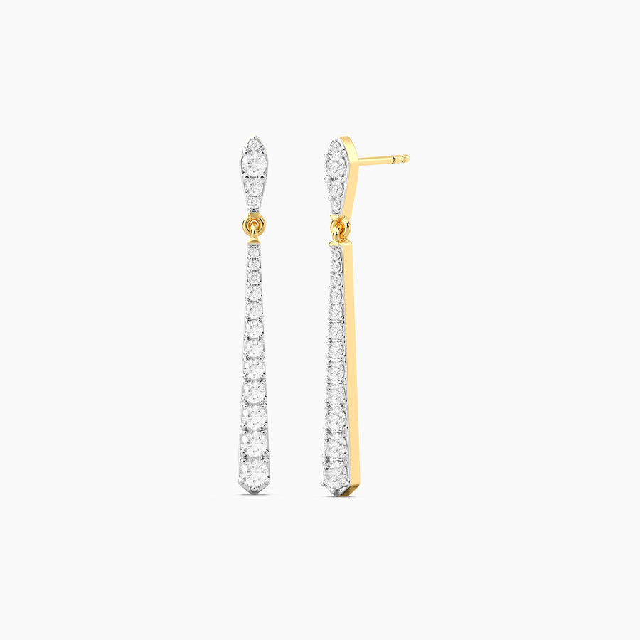 Lab-Grown Classic Diamond Bar Drop Earrings