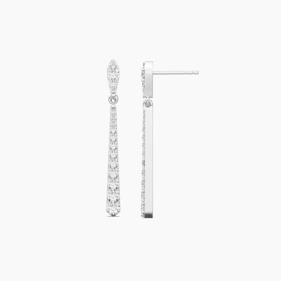 Lab-Grown Classic Diamond Bar Drop Earrings