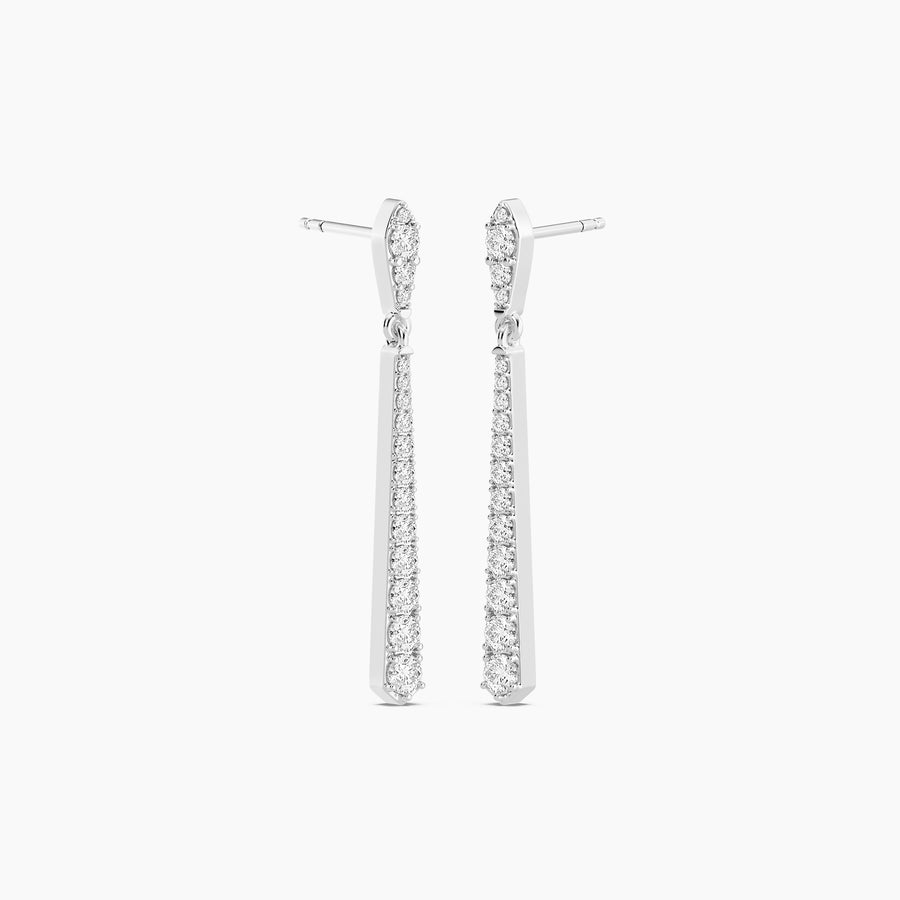 Lab-Grown Classic Diamond Bar Drop Earrings