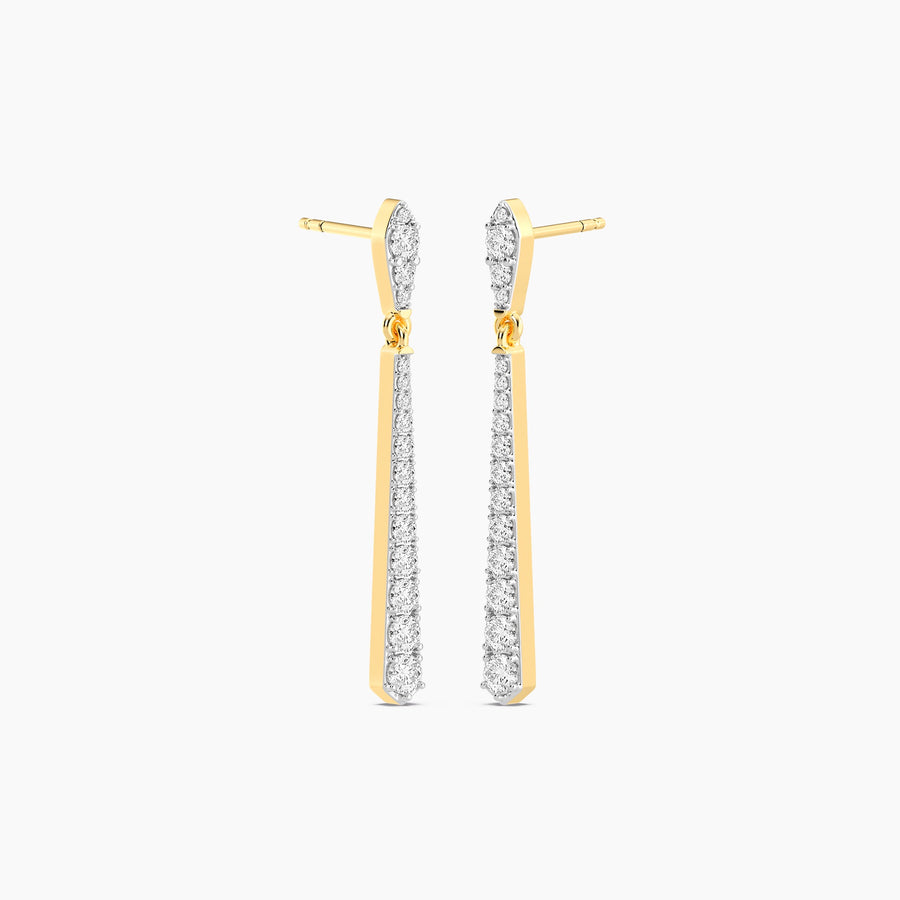 Lab-Grown Classic Diamond Bar Drop Earrings