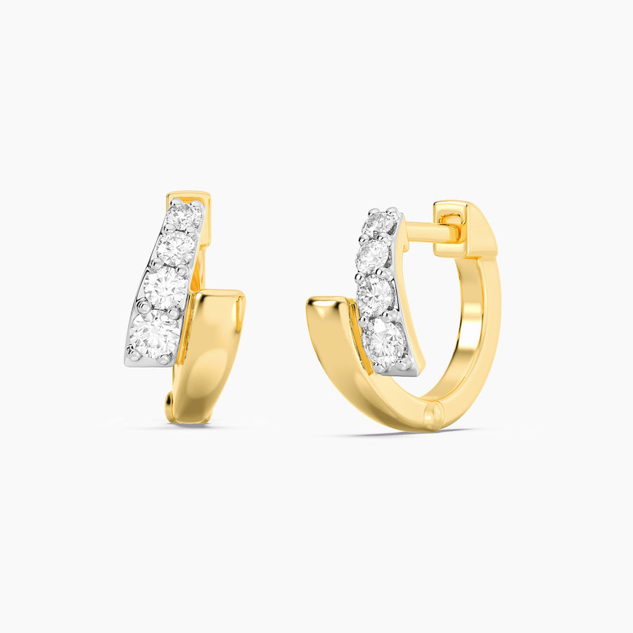 Lab-Grown Contemporary Diamond Hoop Earrings