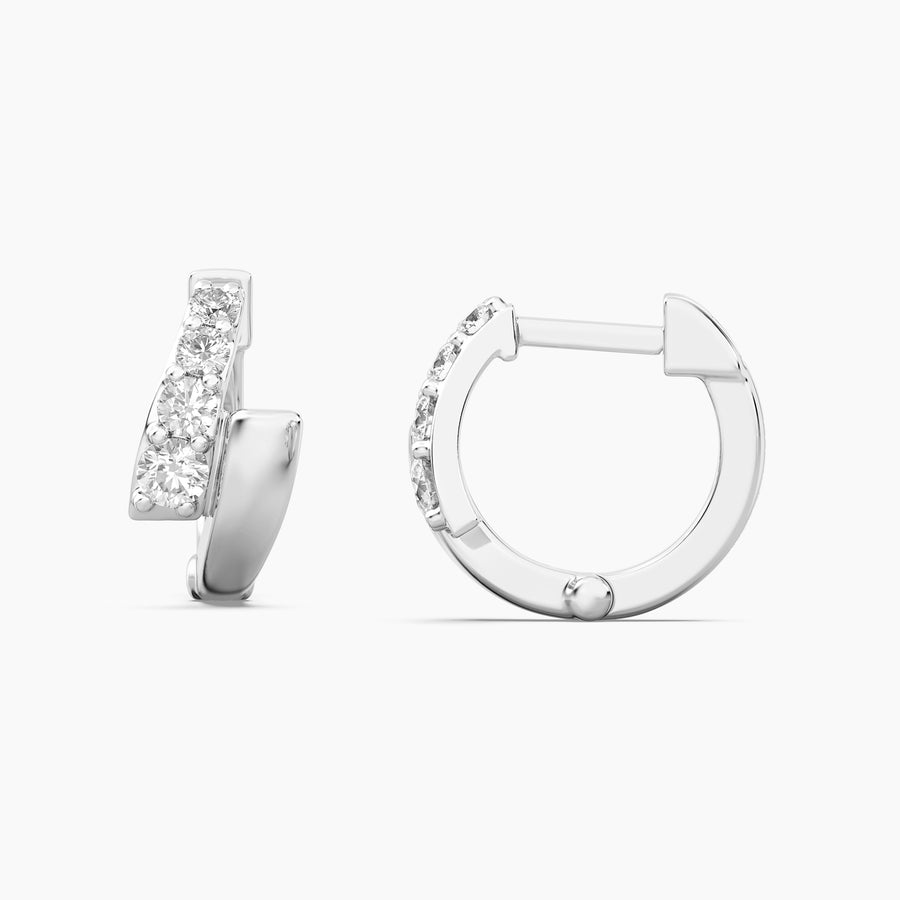 Lab-Grown Contemporary Diamond Hoop Earrings