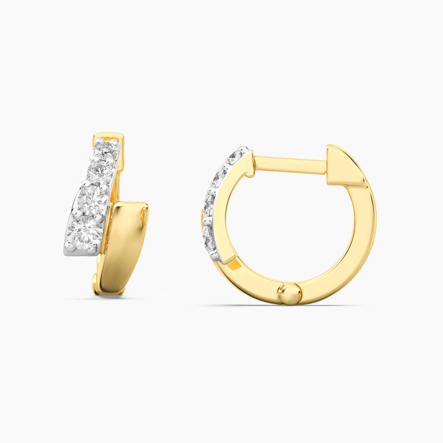 Lab-Grown Contemporary Diamond Hoop Earrings