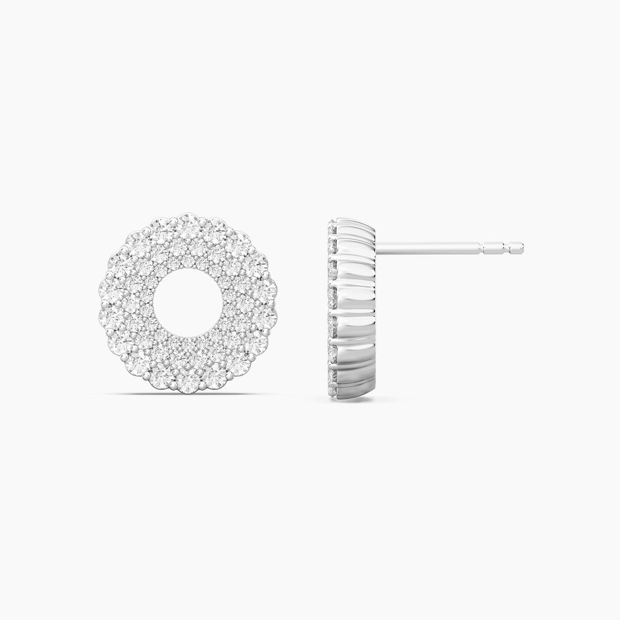 Lab-Grown Halo Pave Stud Earrings