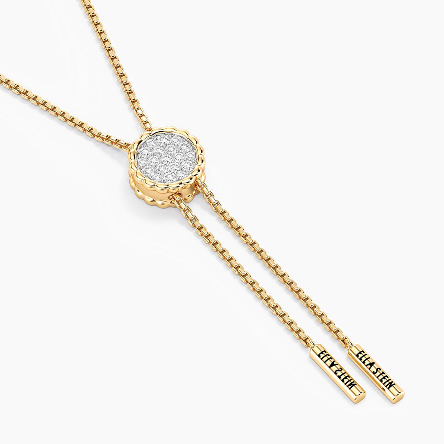 Lab-Grown Signature Circle Adjustable Bolo Necklace