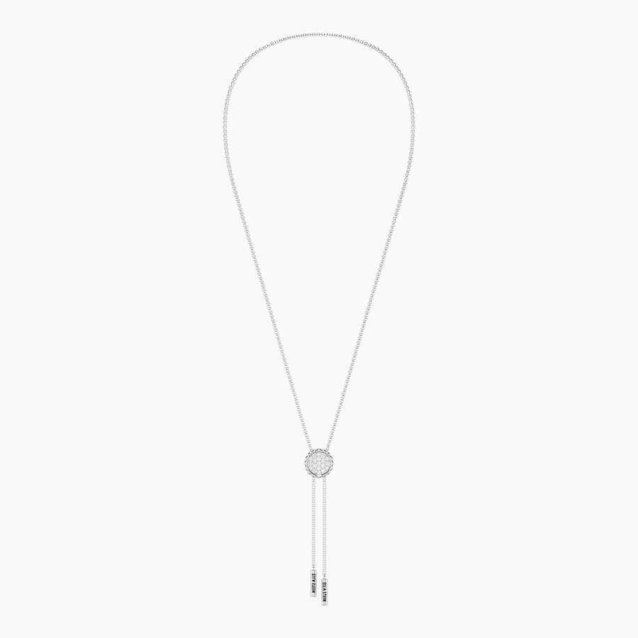 Lab-Grown Signature Circle Adjustable Bolo Necklace