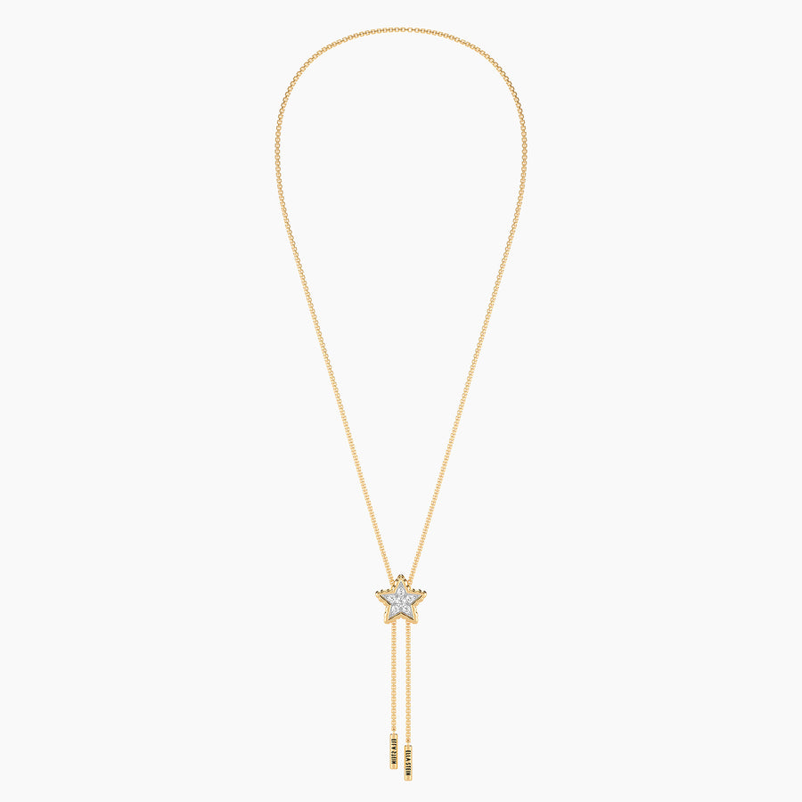 Lab-Grown Signature Star Adjustable Bolo Necklace