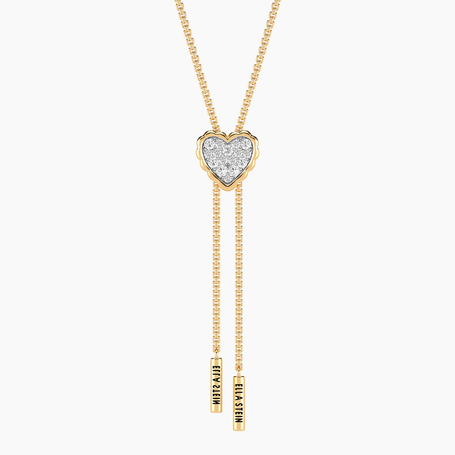Lab-Grown Signature Heart Adjustable Bolo Necklace