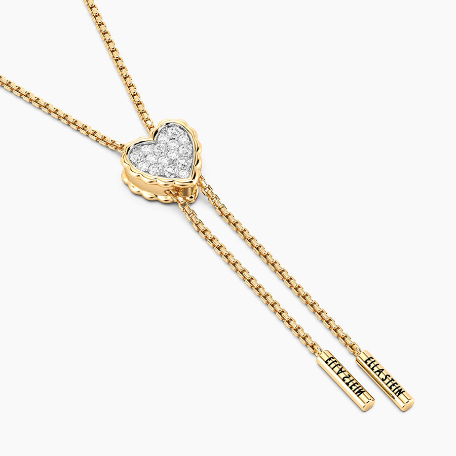 Lab-Grown Signature Heart Adjustable Bolo Necklace