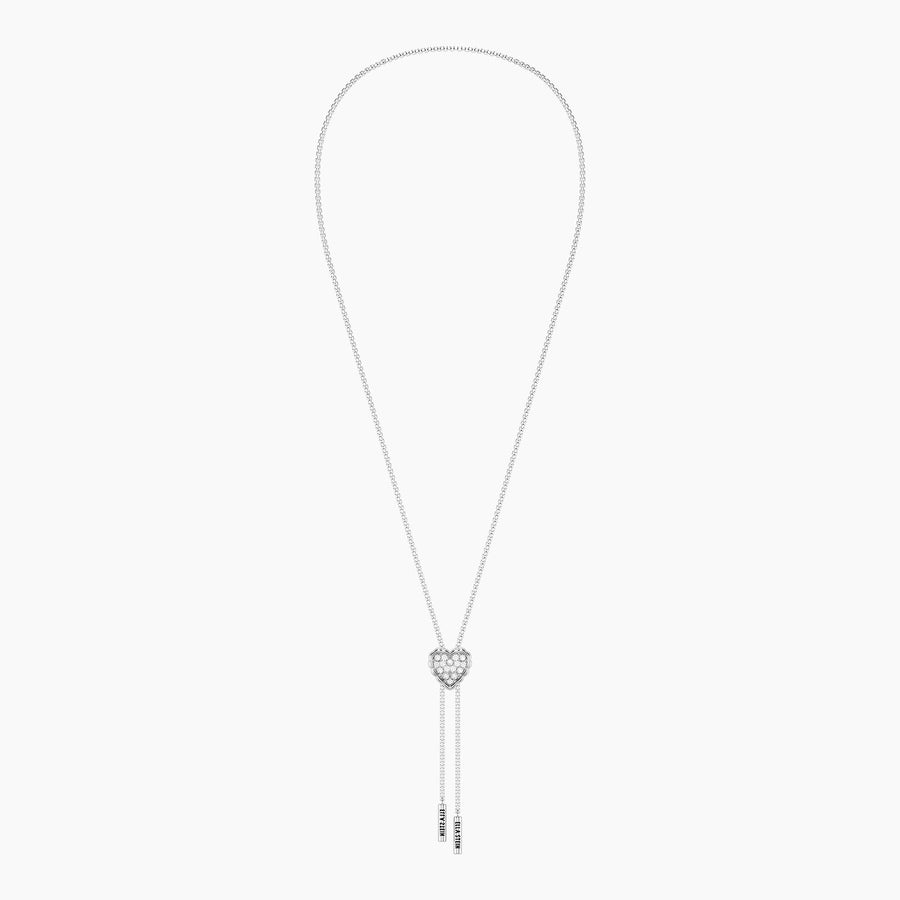 Lab-Grown Signature Heart Adjustable Bolo Necklace