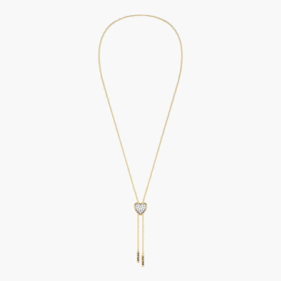 Lab-Grown Signature Heart Adjustable Bolo Necklace