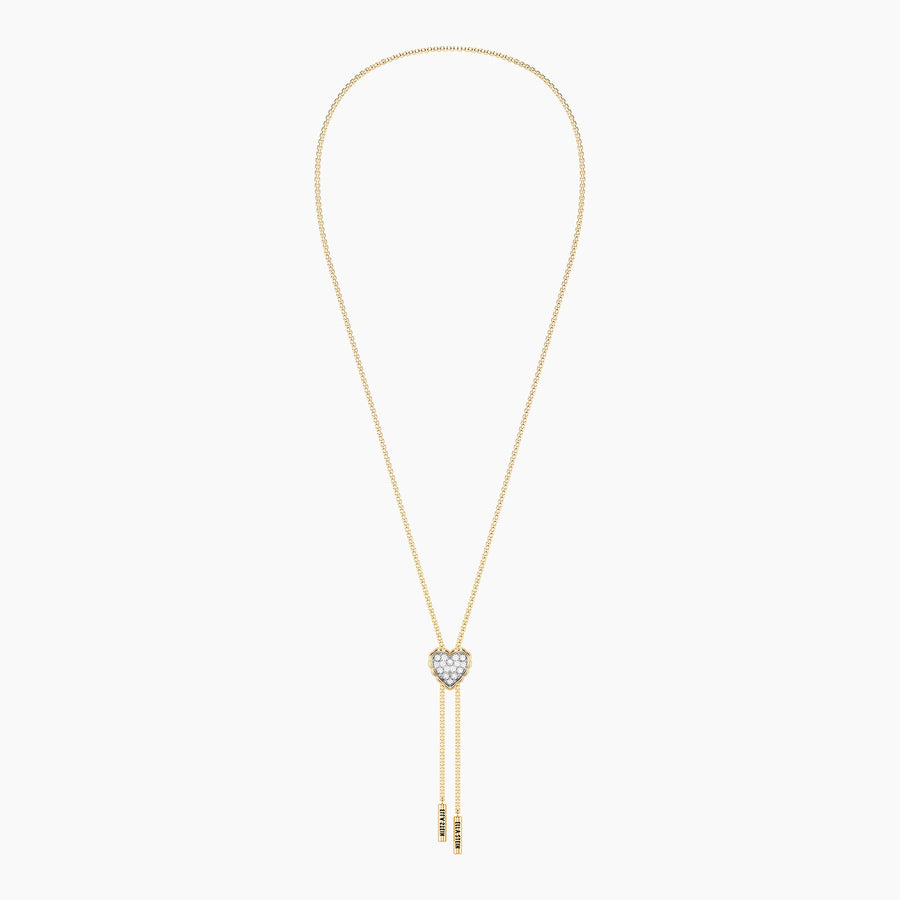 Lab-Grown Signature Heart Adjustable Bolo Necklace