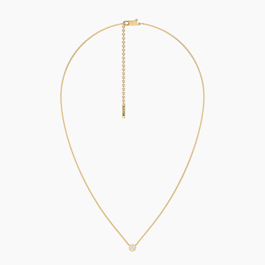 Lab-Grown 0.20 Ct Signature Bezel Pendant Necklace