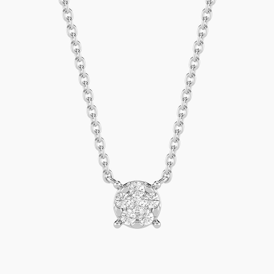 Lab-Grown Small Signature Four Prong Pendant Necklace