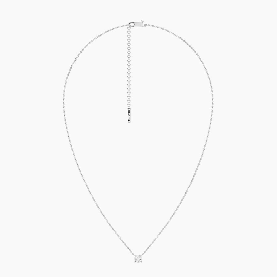 Lab-Grown Small Signature Four Prong Pendant Necklace