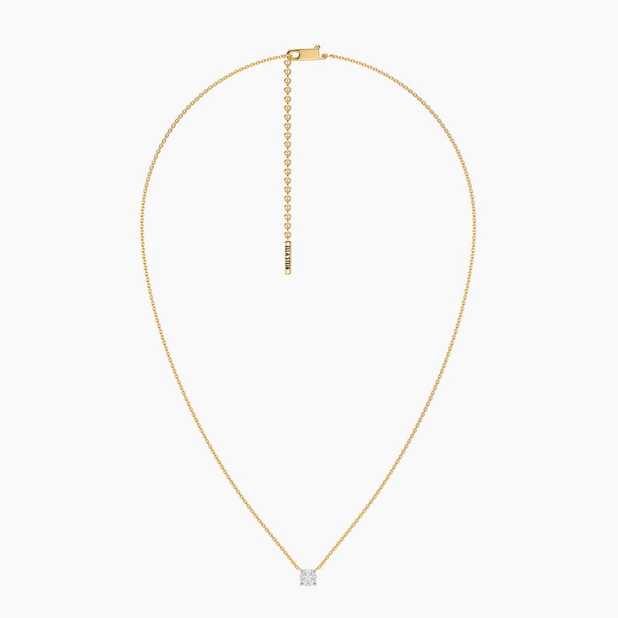 Lab-Grown Small Signature Four Prong Pendant Necklace