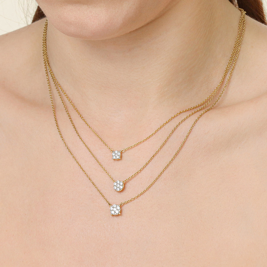 Lab-Grown Small Signature Four Prong Pendant Necklace