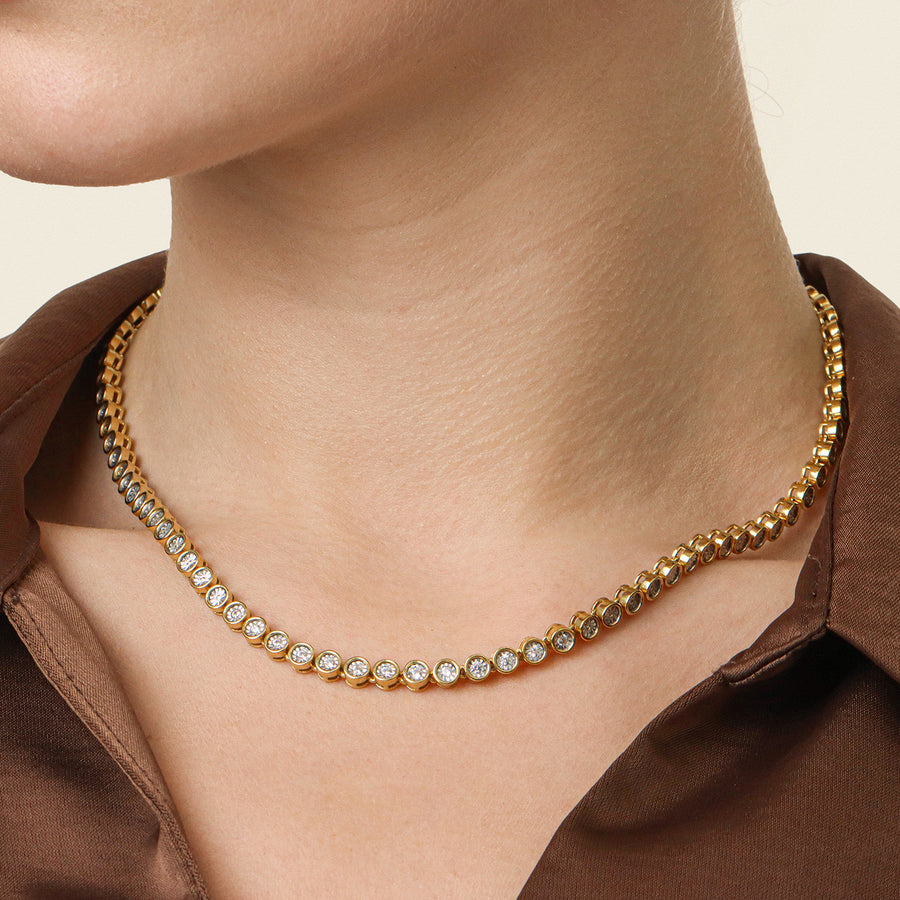 Lab-Grown 0.33 Ct Tennis Necklace