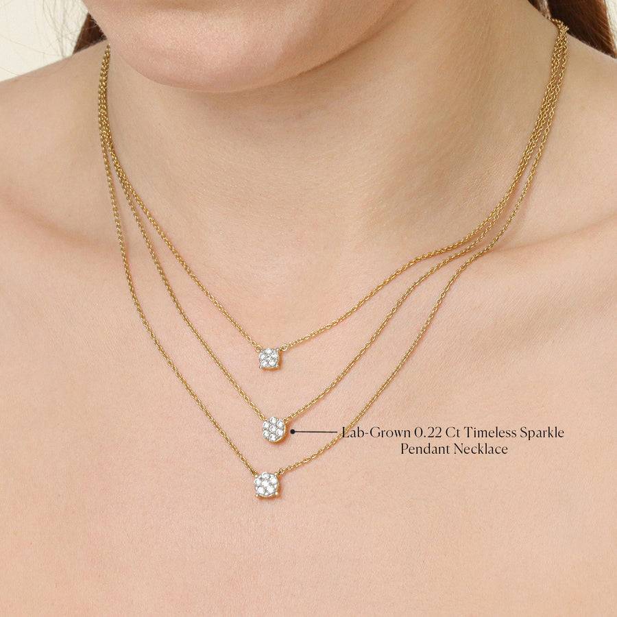 Lab-Grown 0.22 Ct Timeless Sparkle Pendant Necklace