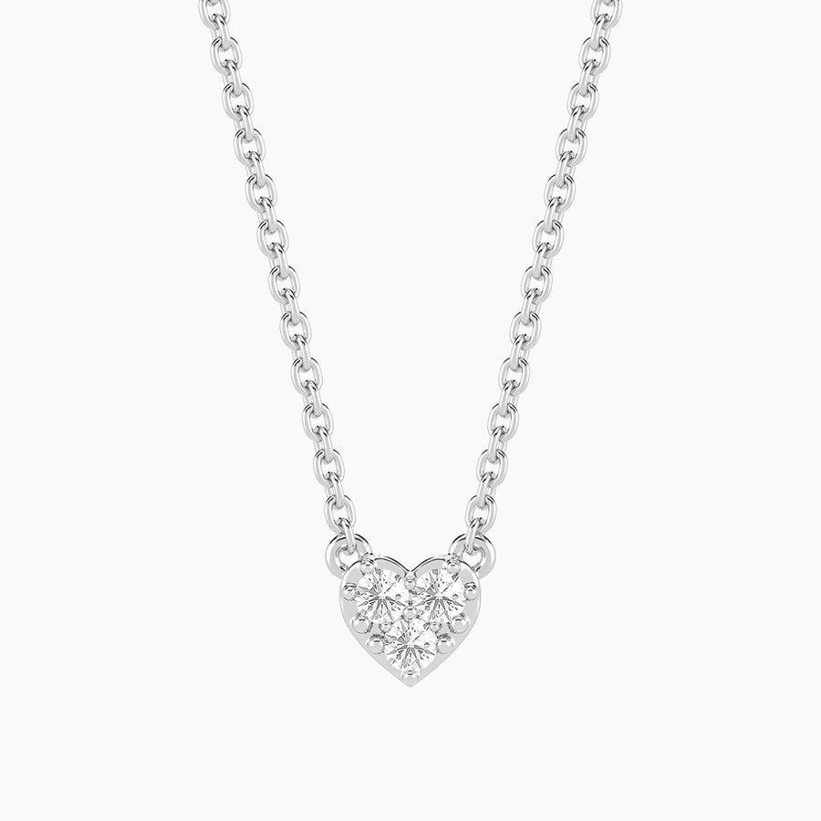 Lab-Grown 0.10 Ct Heart Pendant Necklace