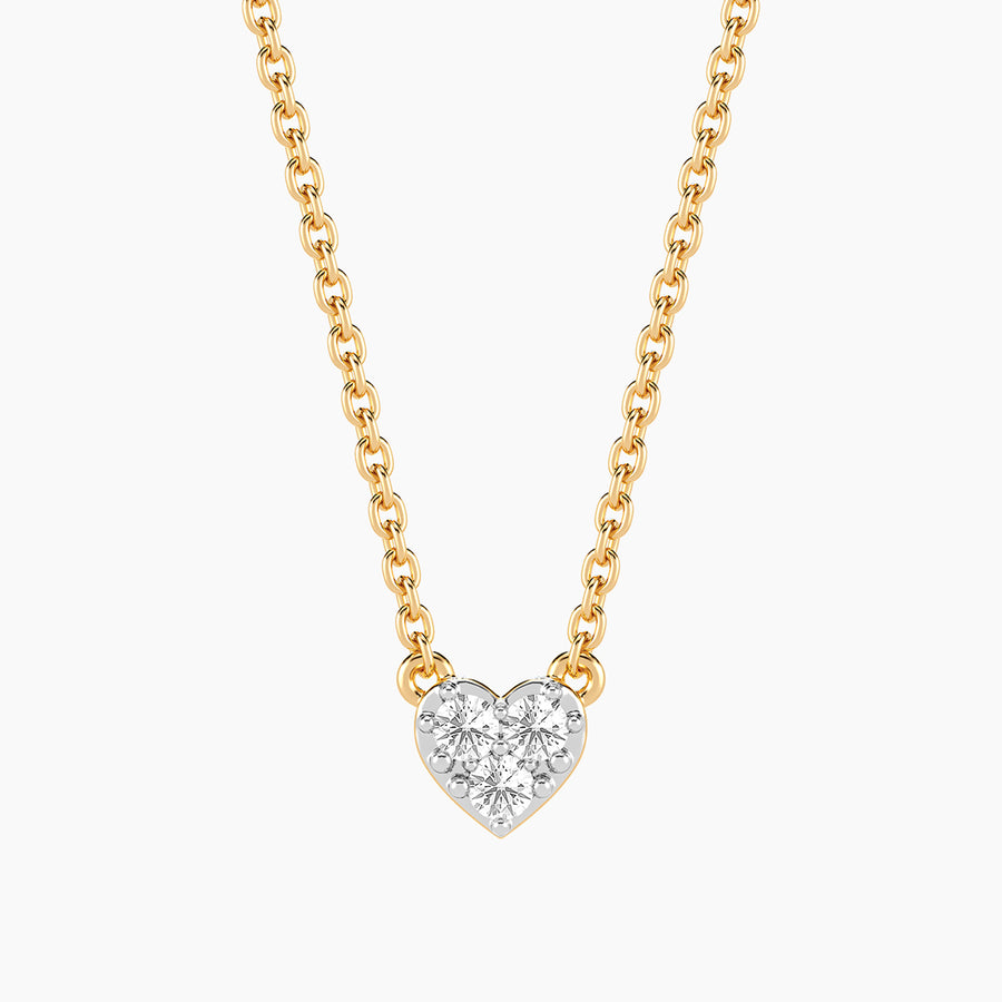 Lab-Grown 0.10 Ct Heart Pendant Necklace
