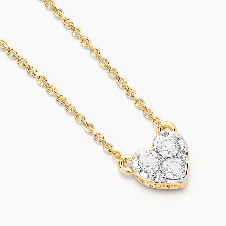 Lab-Grown 0.10 Ct Heart Pendant Necklace