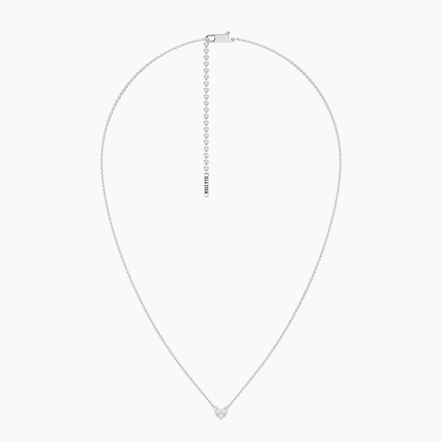 Lab-Grown 0.10 Ct Heart Pendant Necklace