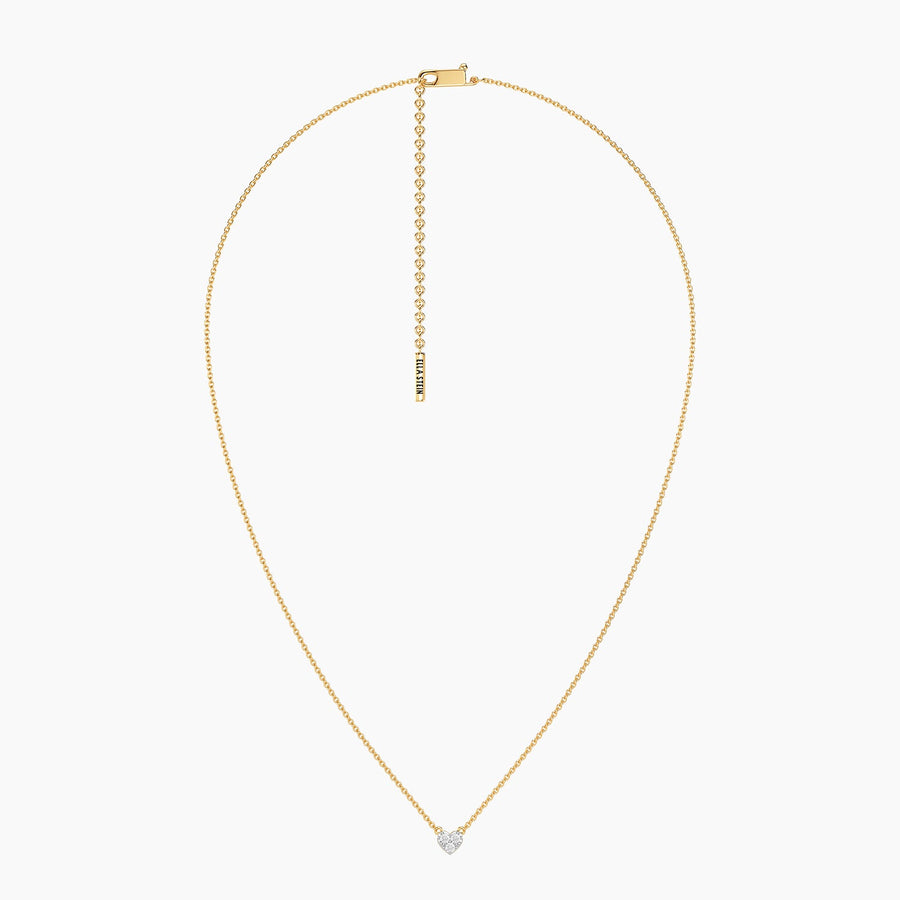 Lab-Grown 0.10 Ct Heart Pendant Necklace