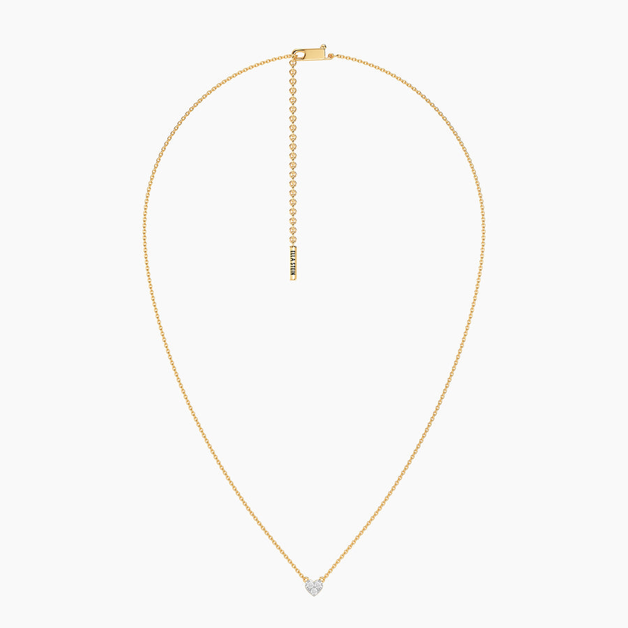 Lab-Grown 0.10 Ct Heart Pendant Necklace