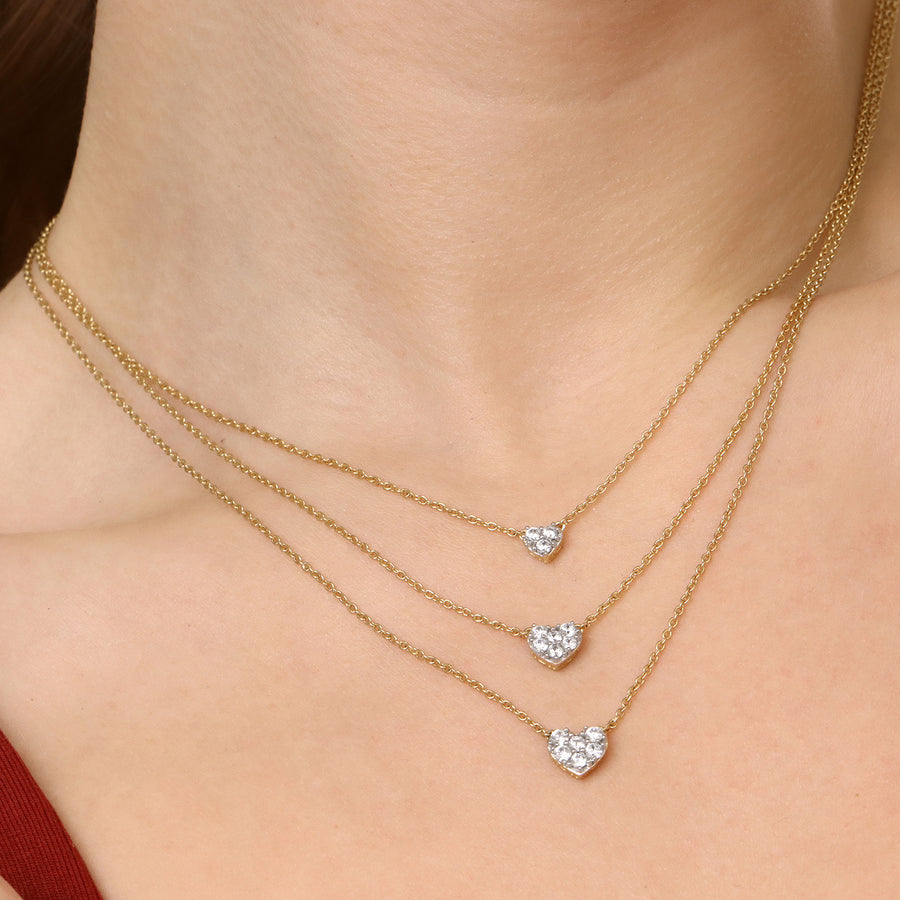 Lab-Grown 0.10 Ct Heart Pendant Necklace
