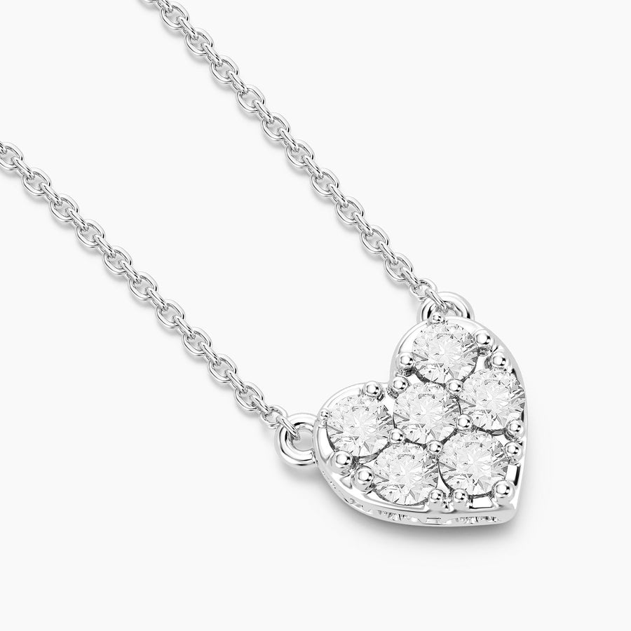 Lab-Grown 0.21 Ct Heart Pendant Necklace