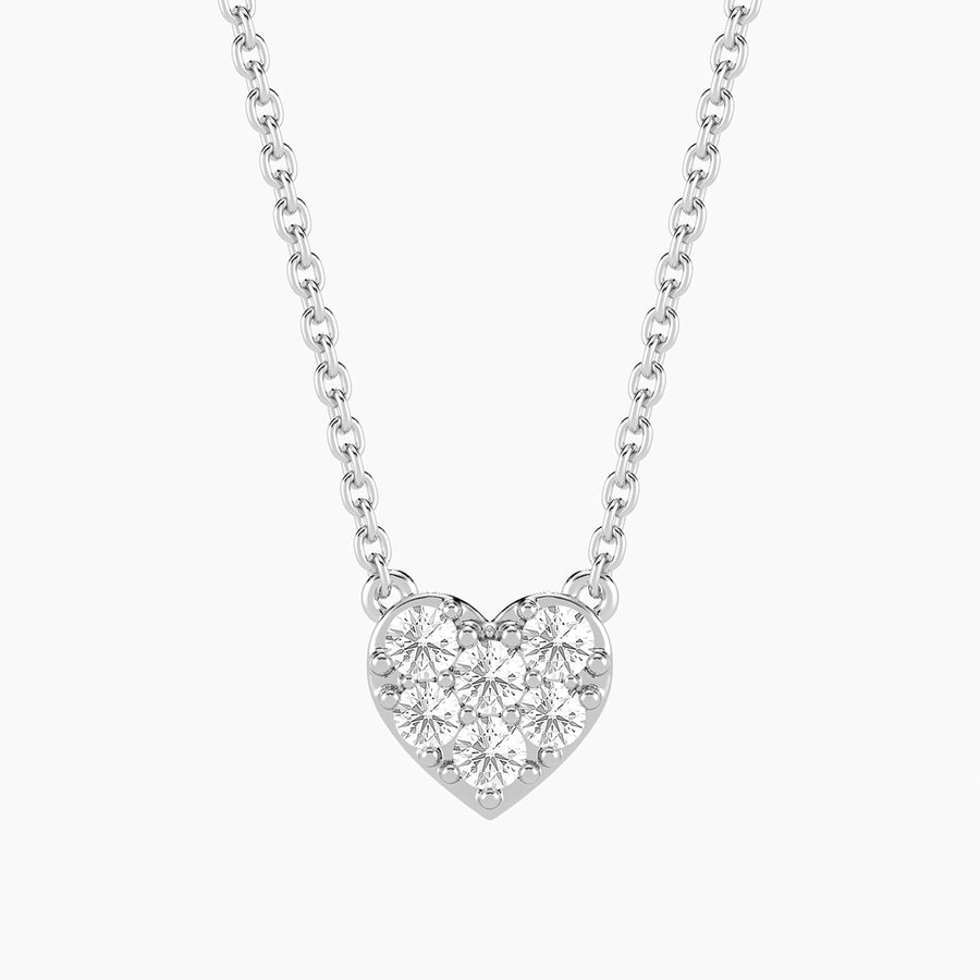 Lab-Grown 0.29 Ct Heart Pendant Necklace