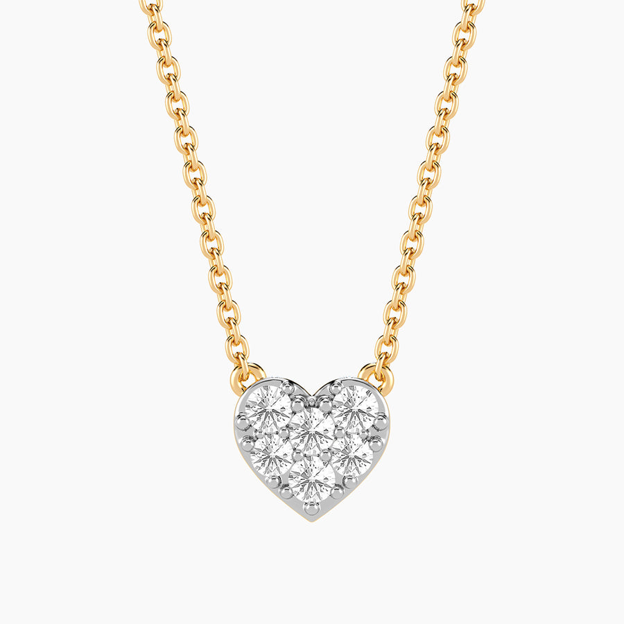 Lab-Grown 0.29 Ct Heart Pendant Necklace