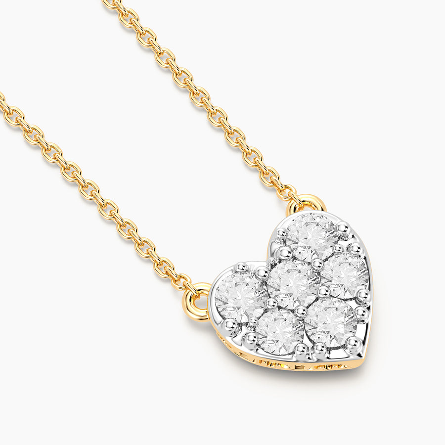Lab-Grown 0.29 Ct Heart Pendant Necklace