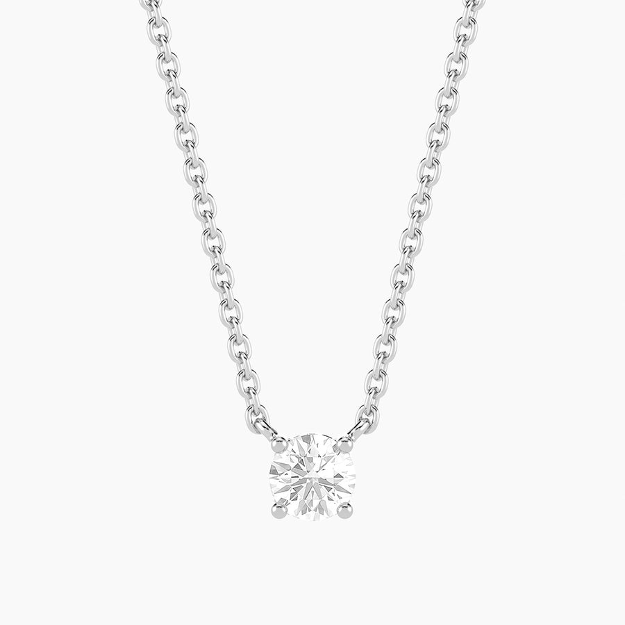 Lab-Grown 0.25 Ct Round Diamond Necklace