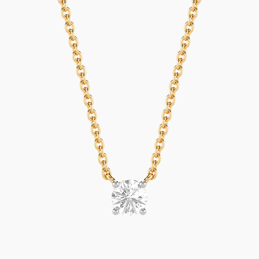 Lab-Grown 0.25 Ct Round Diamond Necklace